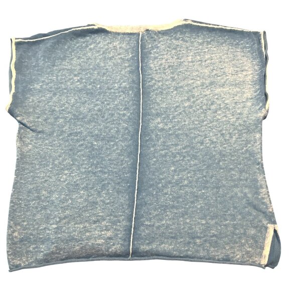 Sundance Laurette Sweater Tee Blue V-Neck Knit Womens Top L - Picture 7 of 7